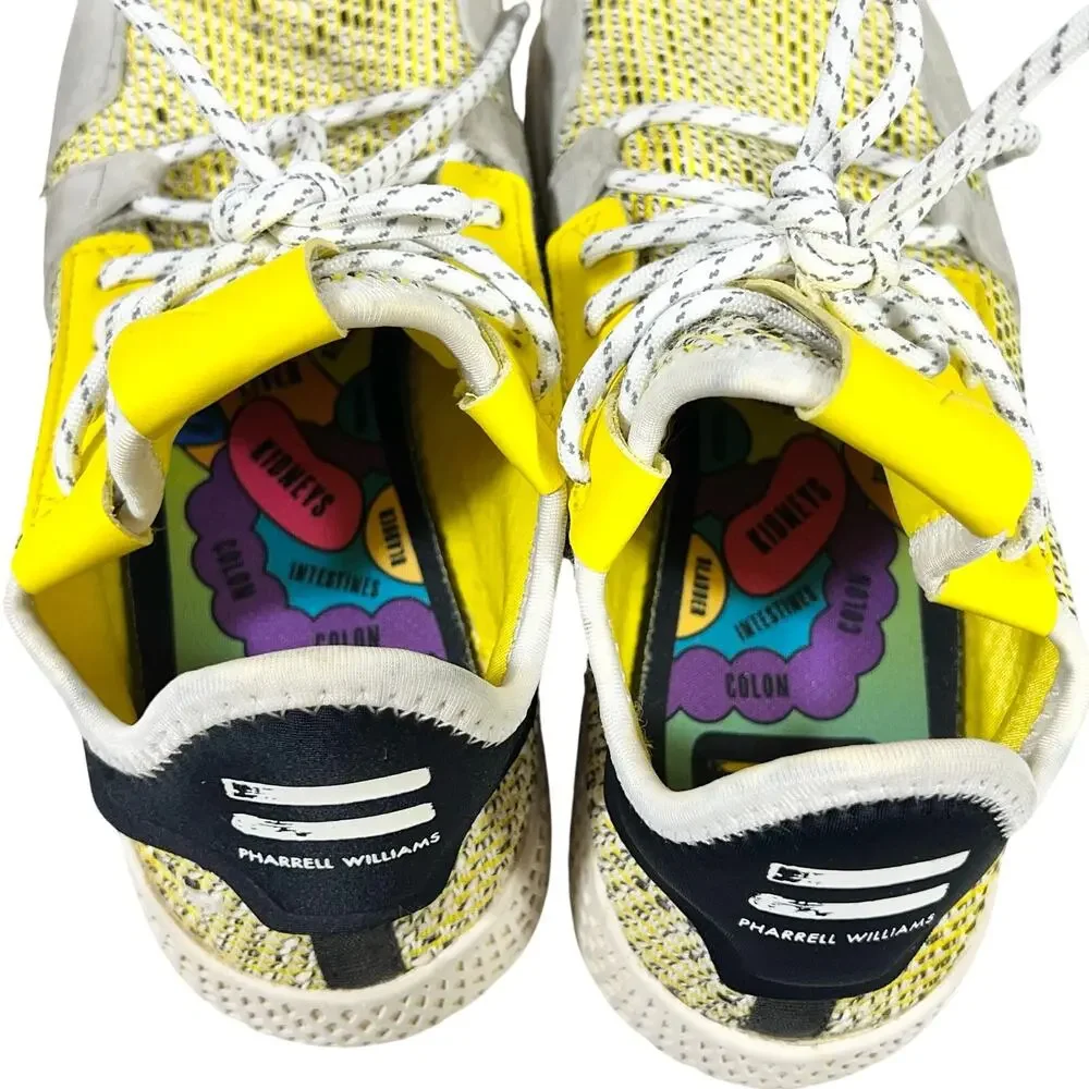 Pharrell x Adidas Tennis Hu V2 Sneakers Shoes Mens 6 Yellow Primeknit BB9543